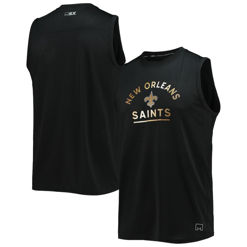New Orleans Saints MSX by Michael Strahan Rebound Tank Top - Black - NFL