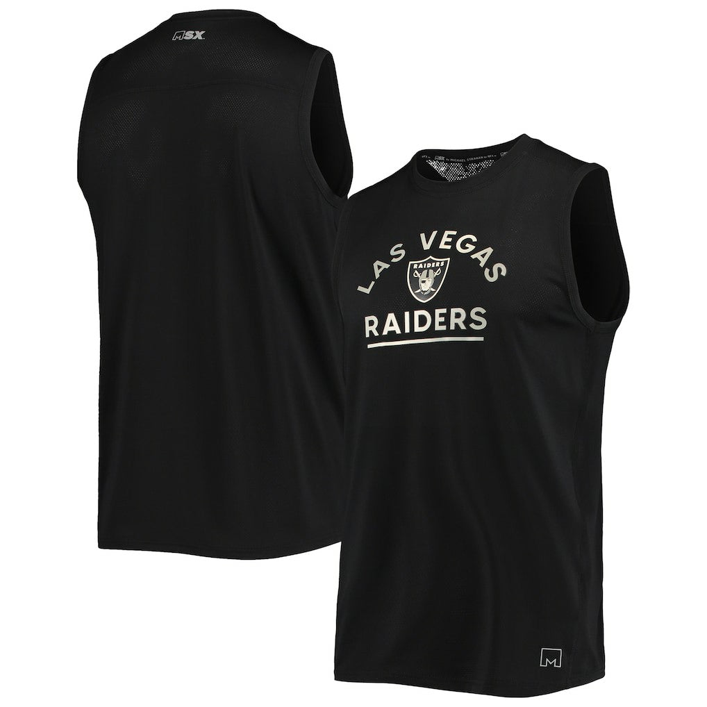 Las Vegas Raiders MSX by Michael Strahan Rebound Tank Top - Black - NFL