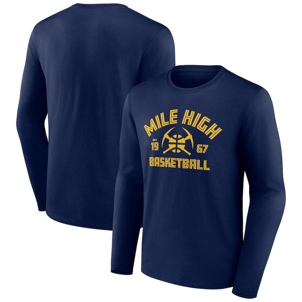 Denver Nuggets Tip-Off Long Sleeve T-Shirt Navy