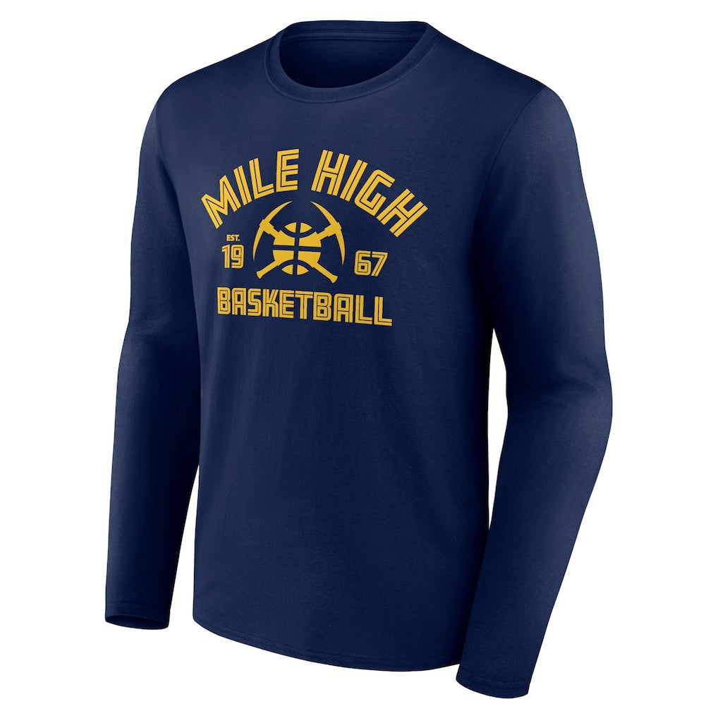 Denver Nuggets Tip-Off Long Sleeve T-Shirt Navy