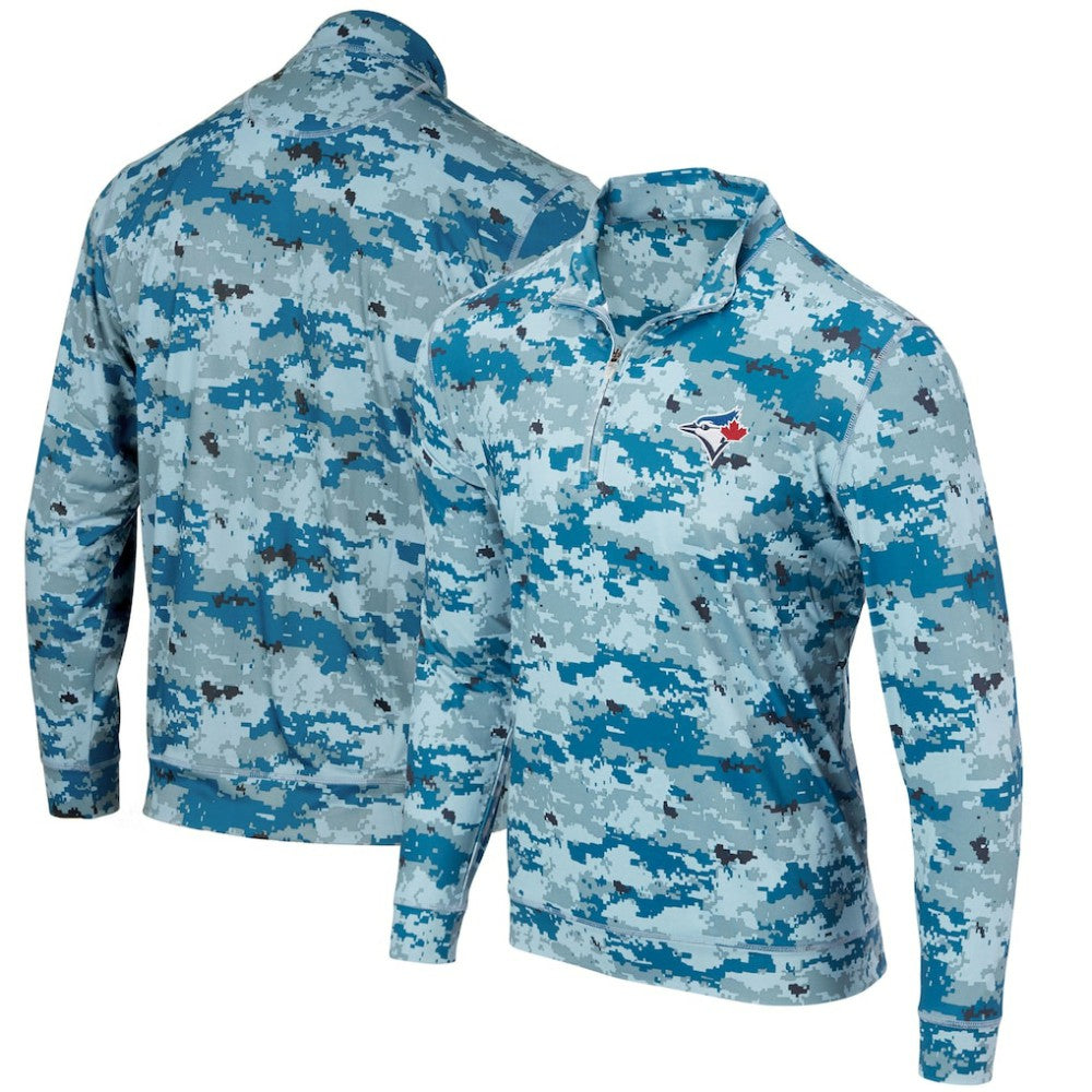 Toronto Blue Jays Digital Camo Performance Quarter-Zip Pullover Jacket Discount