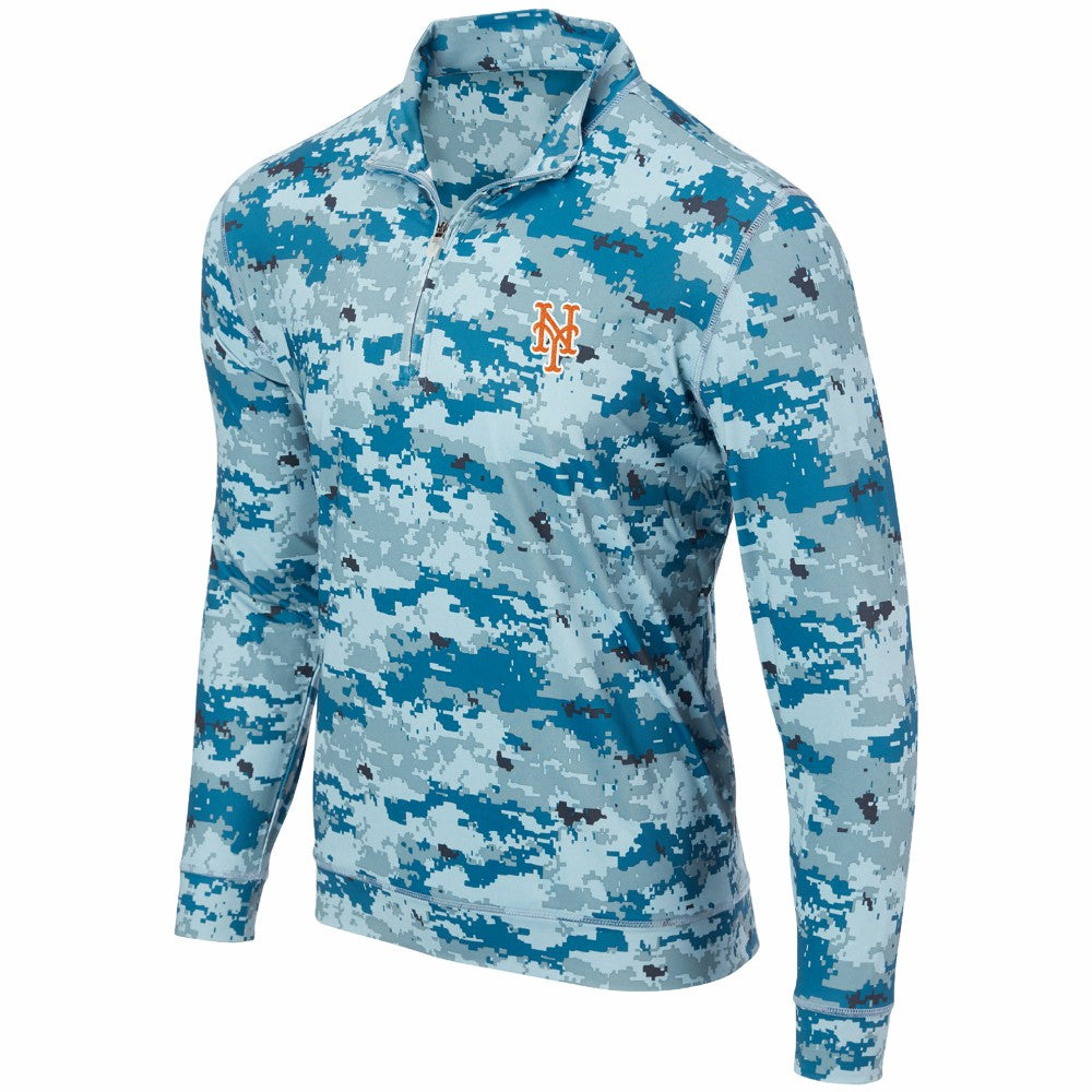 New York Mets Digital Camo Performance Quarter-Zip Pullover Jacket Discount