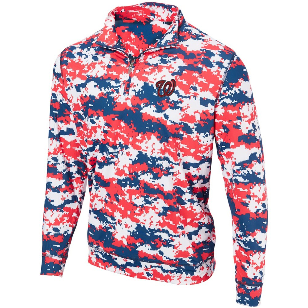 Washington Nationals Digital Camo Performance Quarter-Zip Pullover Jacket Online