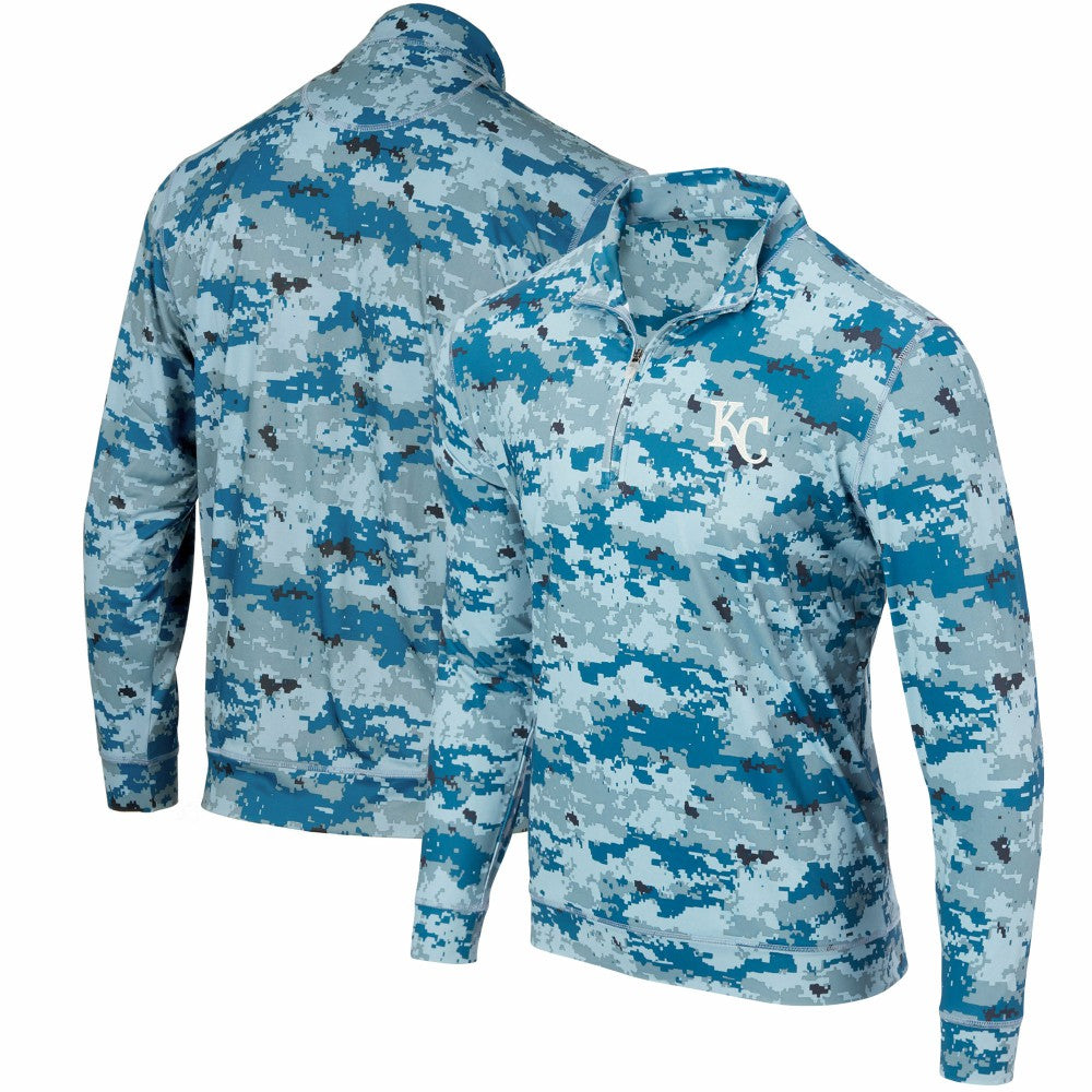 Kansas City Royals Digital Camo Performance Quarter-Zip Pullover Jacket Sale