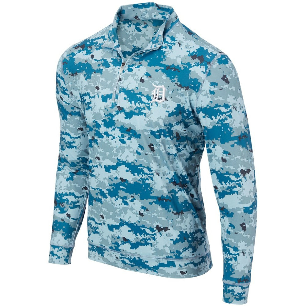 Detroit Tigers Digital Camo Performance Quarter-Zip Pullover Jacket Sale