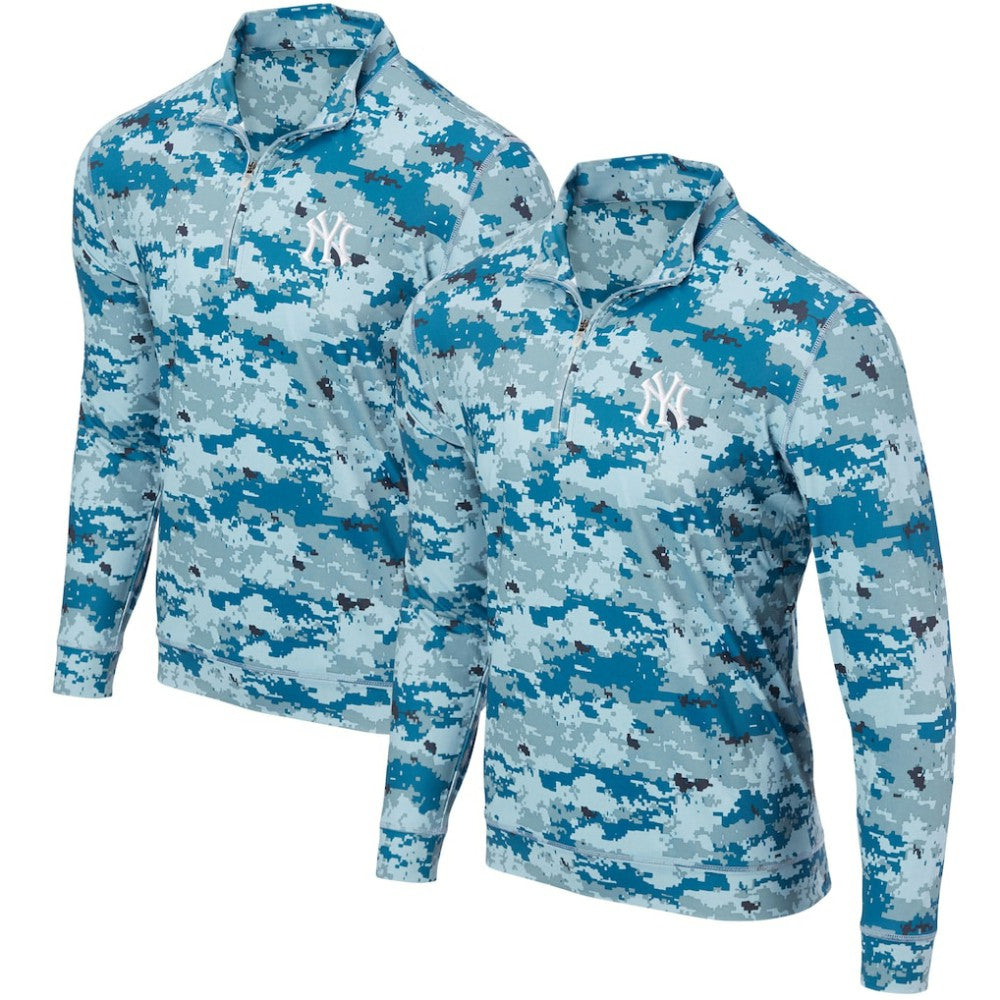 New York Yankees Digital Camo Performance Quarter-Zip Pullover Jacket Outlet