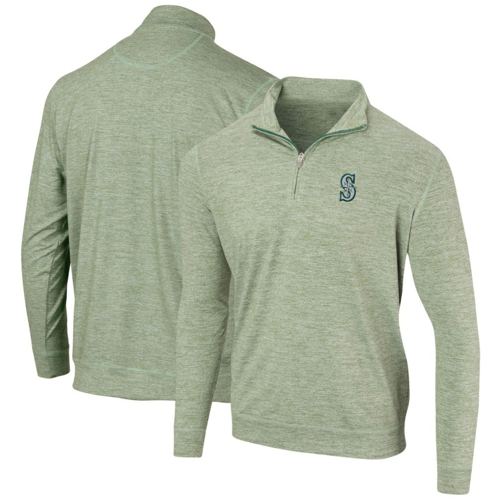 Seattle Mariners Peached Marled Yarn Quarter-Zip Pullover Jacket Near Me