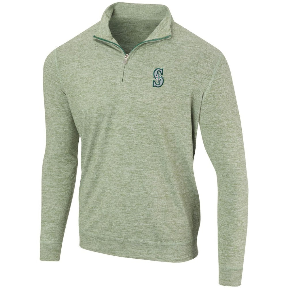 Seattle Mariners Peached Marled Yarn Quarter-Zip Pullover Jacket Near Me