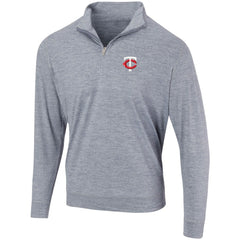 Minnesota Twins Peached Marled Yarn Quarter-Zip Pullover Jacket Sale