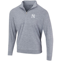 New York Yankees Peached Marled Yarn Quarter-Zip Pullover Jacket Sale