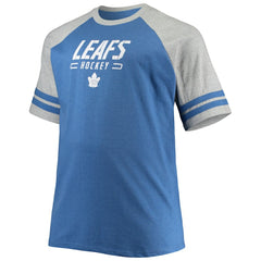 Toronto Maple Leafs Big & Tall Raglan T-Shirt - Heathered Blue | NHL discount