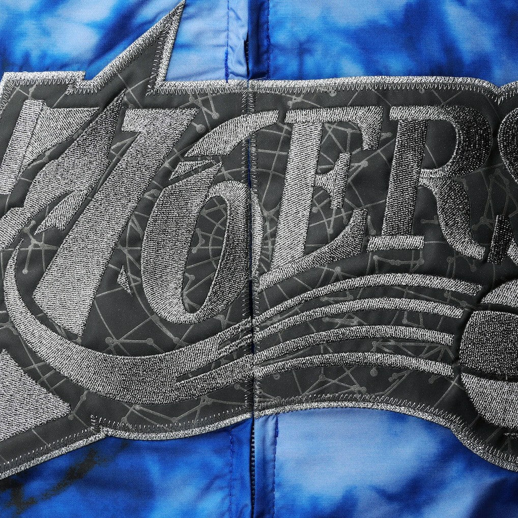 Mitchell & Ness Philadelphia 76ers Women's Galaxy Sublimated Windbreaker Pullover Full-Zip Hoodie Royal