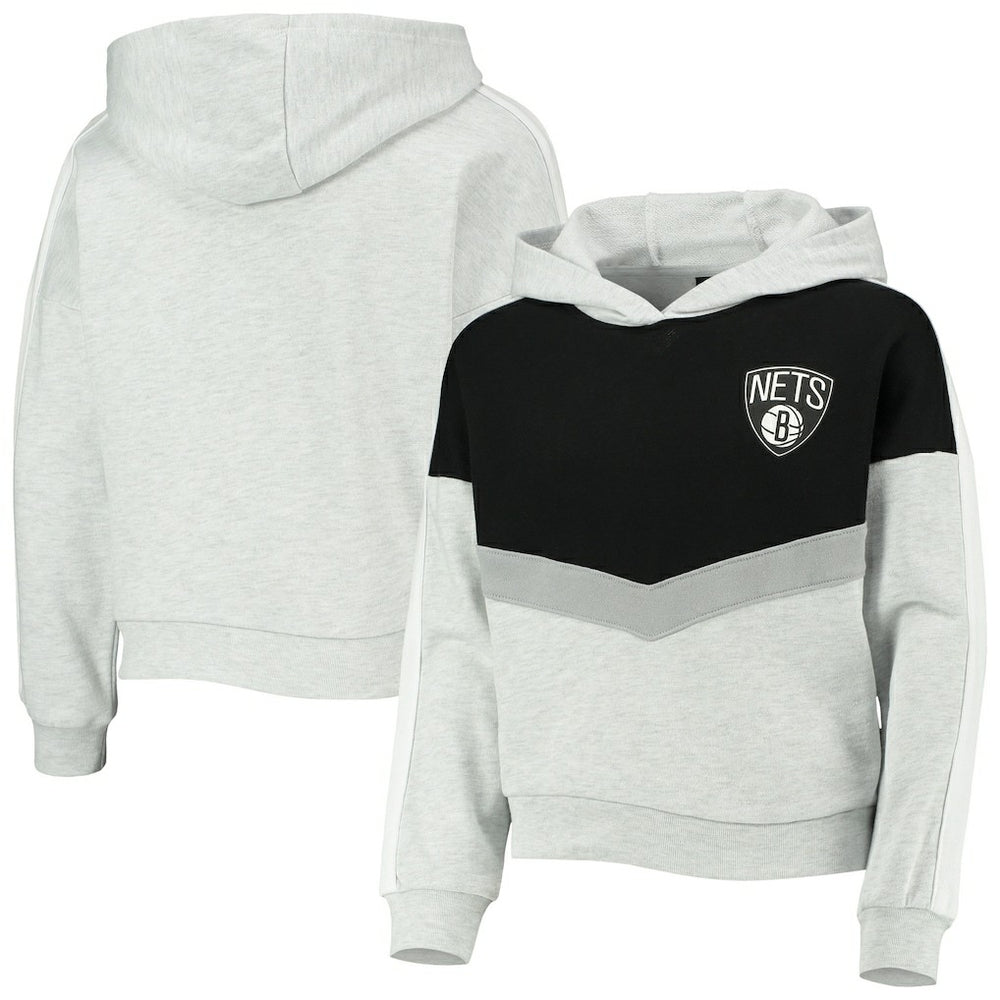 Brooklyn Nets Girls Youth All Yours Pullover Hoodie Heathered Gray