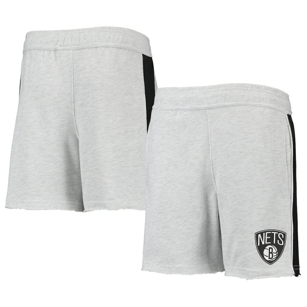 Brooklyn Nets Youth Wingback Shorts Heathered Gray