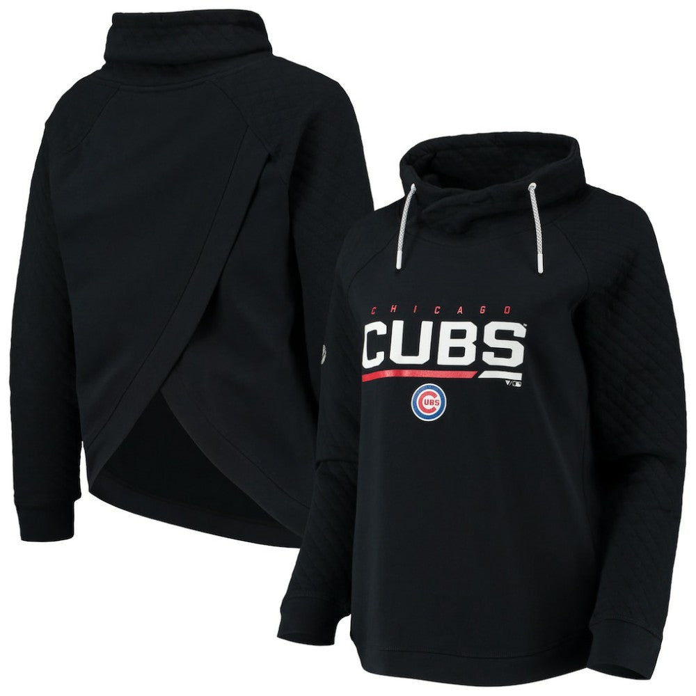 Chicago Cubs Levelwear Women's Vega Funnel Neck Raglan Pullover Sweatshirt Online