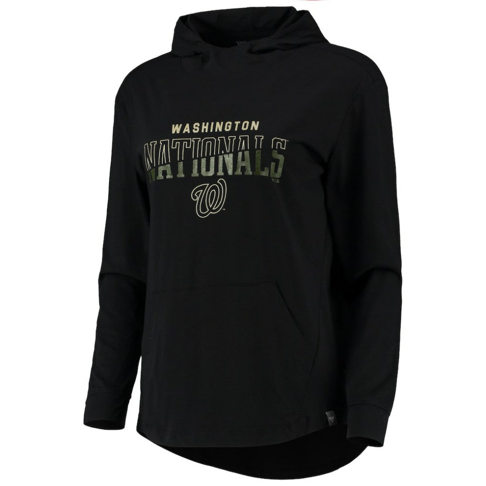 Washington Nationals Levelwear Women's Vivid Scuba Neck Pullover Hoodie Discount