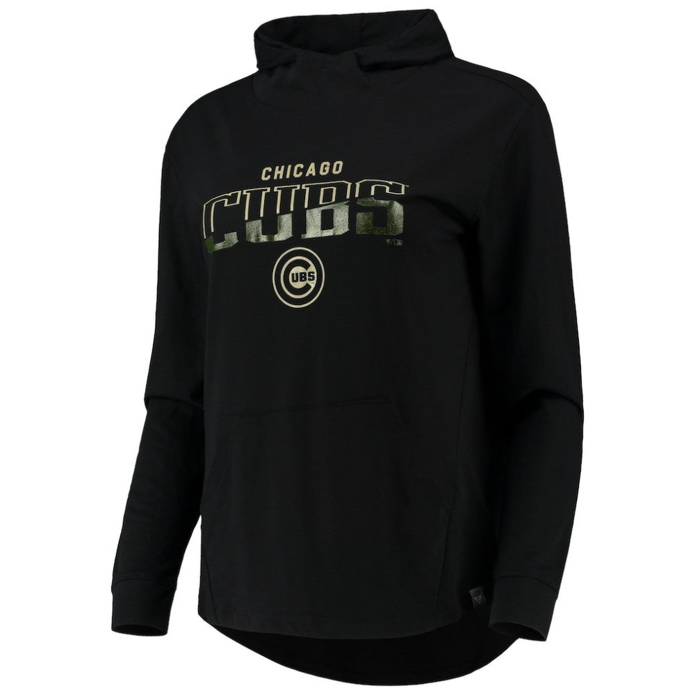 Chicago Cubs Levelwear Women's Vivid Scuba Neck Pullover Hoodie Sale