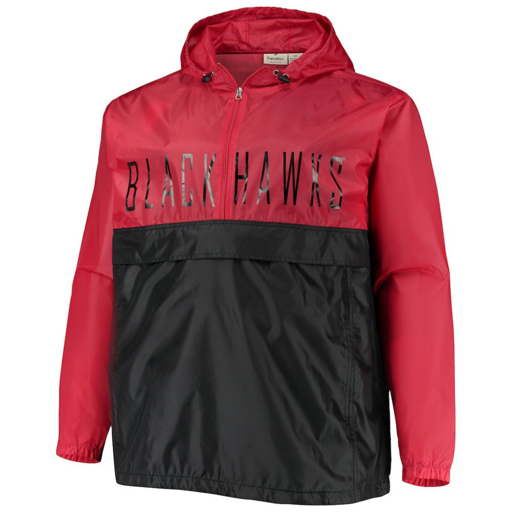 Chicago Blackhawks Big & Tall Anorak Half-Zip Pullover Hoodie - Red | NHL sale