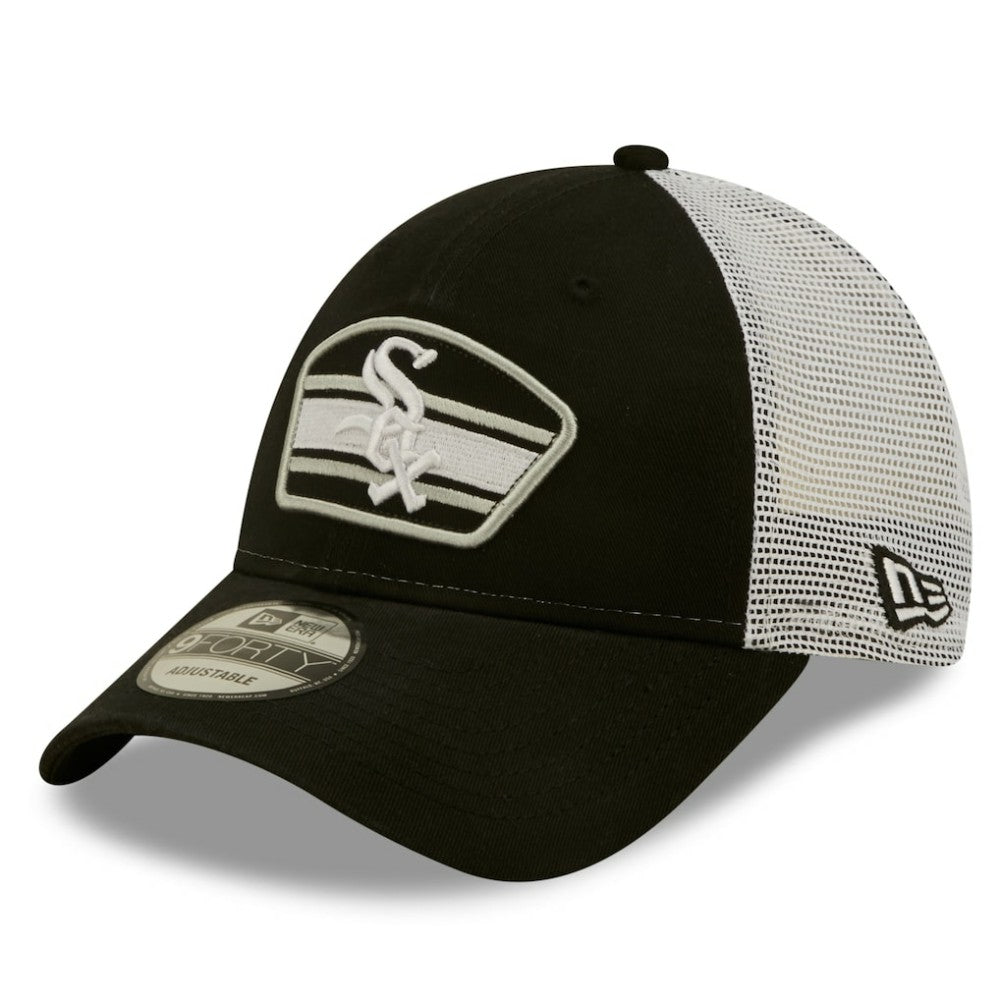 Chicago White Sox New Era Logo Patch 9FORTY Trucker Snapback Hat for sale