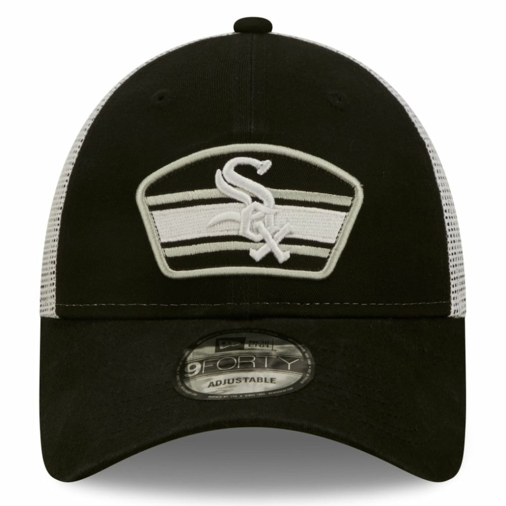 Chicago White Sox New Era Logo Patch 9FORTY Trucker Snapback Hat for sale