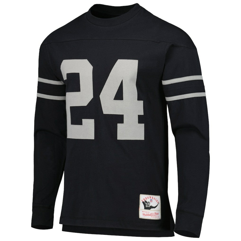 Charles Woodson Oakland Raiders Retired Player Name & Number Long Sleeve Top - Black - Mitchell & Ness