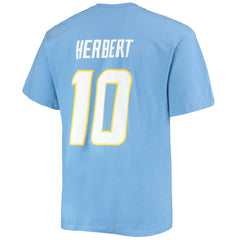 Justin Herbert Los Angeles Chargers Big & Tall Player Name & Number T-Shirt - Powder Blue - Fanatics