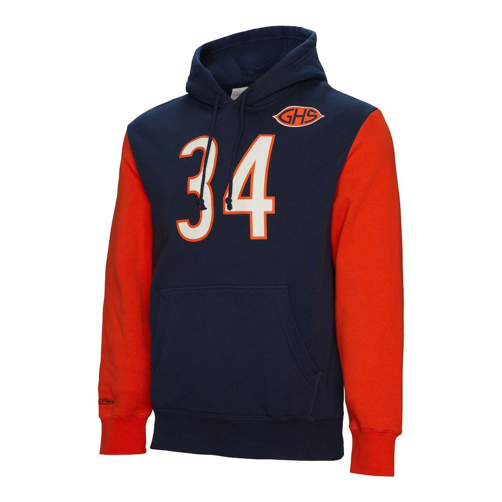 Walter Payton Chicago Bears Retired Player Name & Number Pullover Hoodie - Navy - Mitchell & Ness