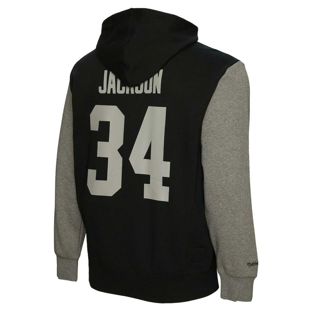 Bo Jackson Las Vegas Raiders Retired Player Name & Number Pullover Hoodie - Black - Mitchell & Ness
