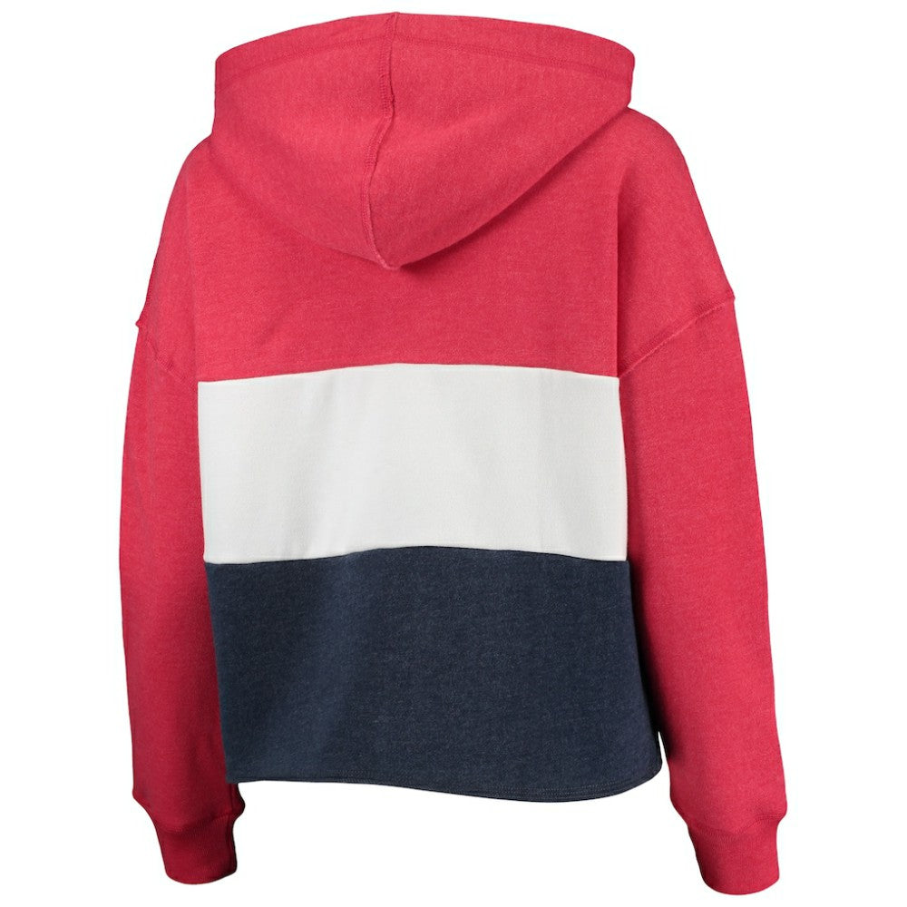 Washington Nationals '47 Women's Lizzy Cropped Pullover Hoodie Outlet