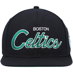 Mitchell & Ness Boston Celtics Hardwood Classics Script 2.0 Snapback Hat Black