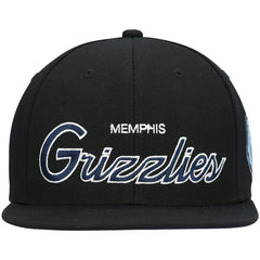 Mitchell & Ness Memphis Grizzlies Hardwood Classics Script 2.0 Snapback Hat Black