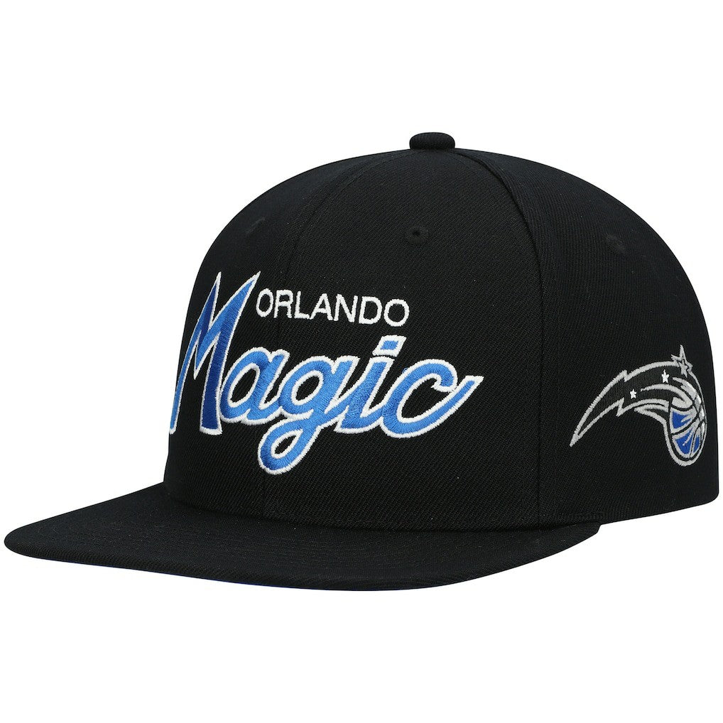 Mitchell & Ness Orlando Magic Hardwood Classics Script 2.0 Snapback Hat Black