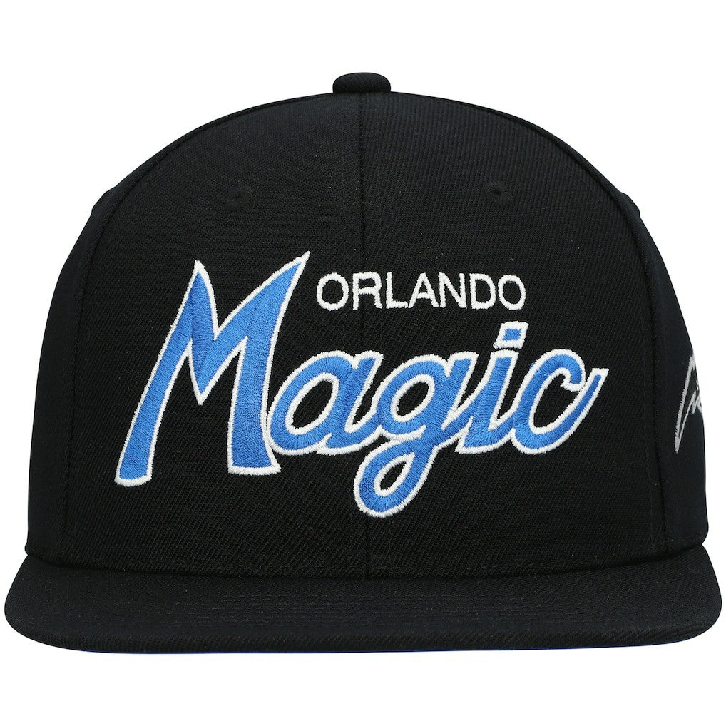 Mitchell & Ness Orlando Magic Hardwood Classics Script 2.0 Snapback Hat Black