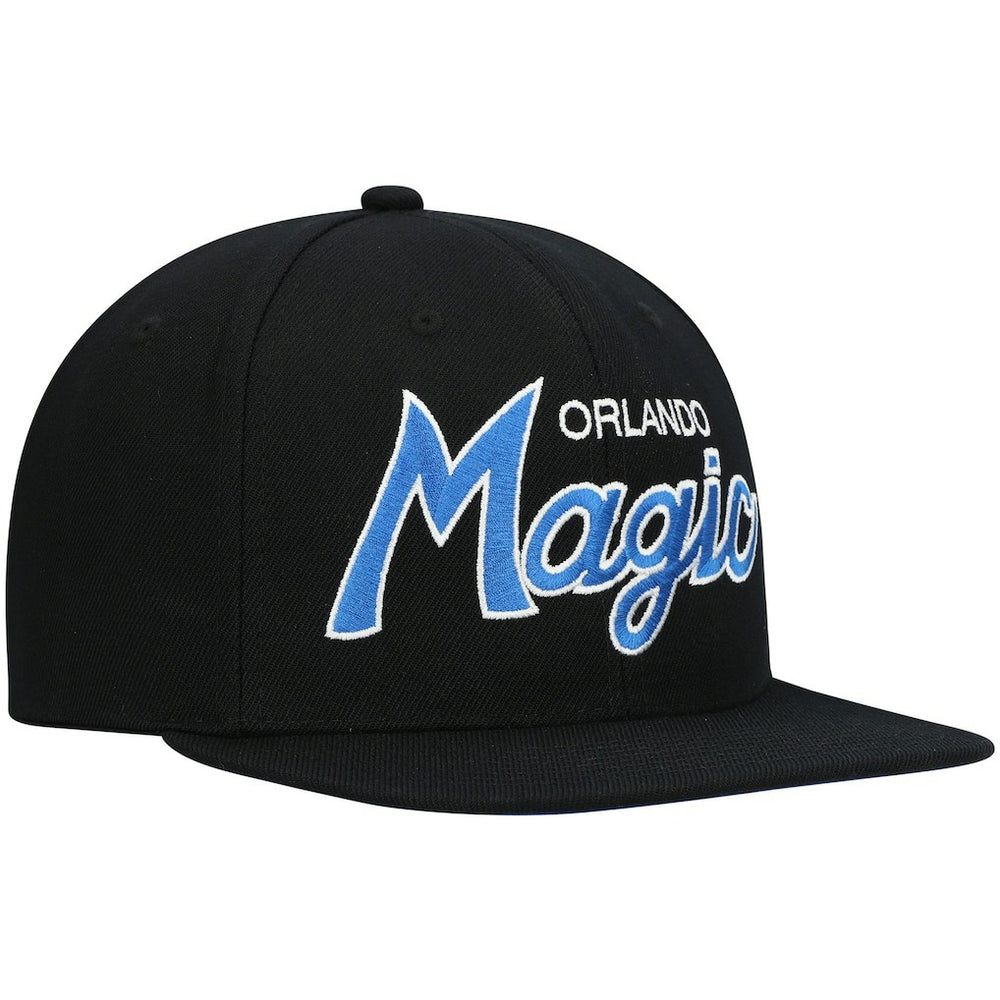 Mitchell & Ness Orlando Magic Hardwood Classics Script 2.0 Snapback Hat Black