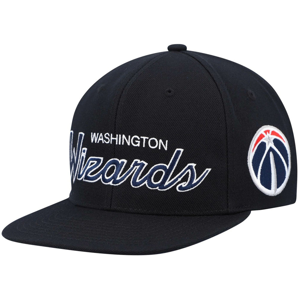 Mitchell & Ness Washington Wizards Hardwood Classics Script 2.0 Snapback Hat Black