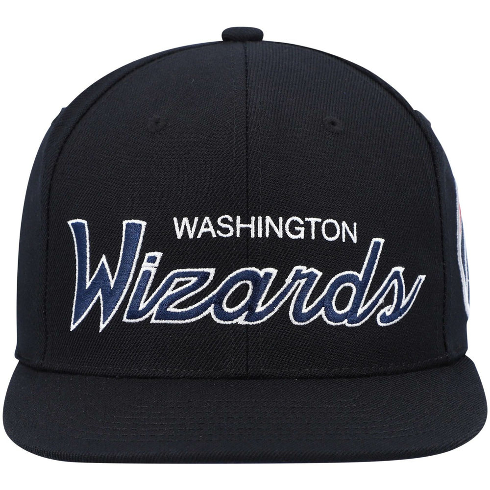 Mitchell & Ness Washington Wizards Hardwood Classics Script 2.0 Snapback Hat Black