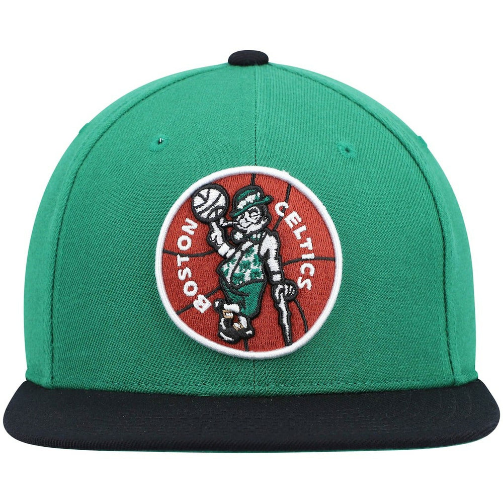 Mitchell & Ness Boston Celtics Hardwood Classics Team Two-Tone 2.0 Snapback Hat Kelly Green/Black