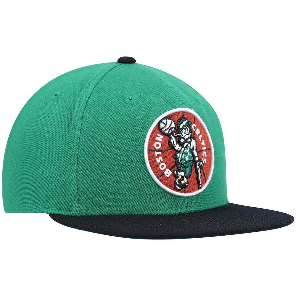 Mitchell & Ness Boston Celtics Hardwood Classics Team Two-Tone 2.0 Snapback Hat Kelly Green/Black