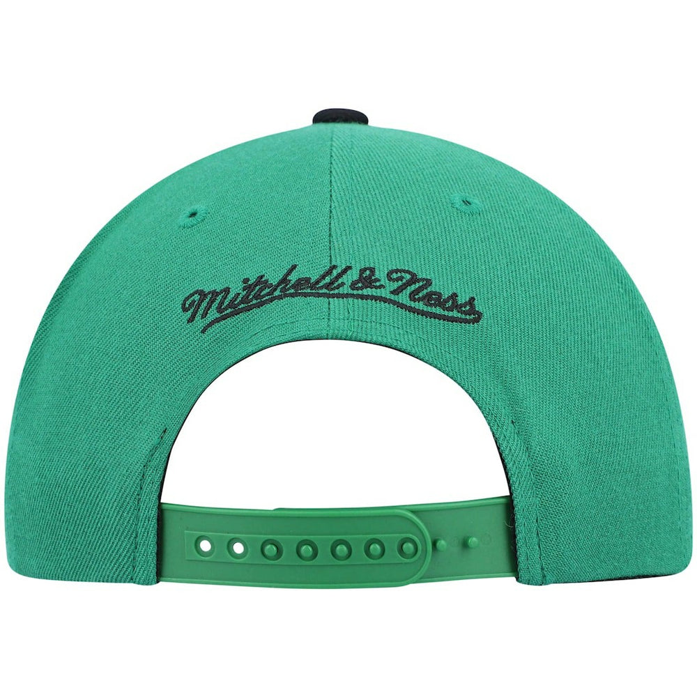 Mitchell & Ness Boston Celtics Hardwood Classics Team Two-Tone 2.0 Snapback Hat Kelly Green/Black
