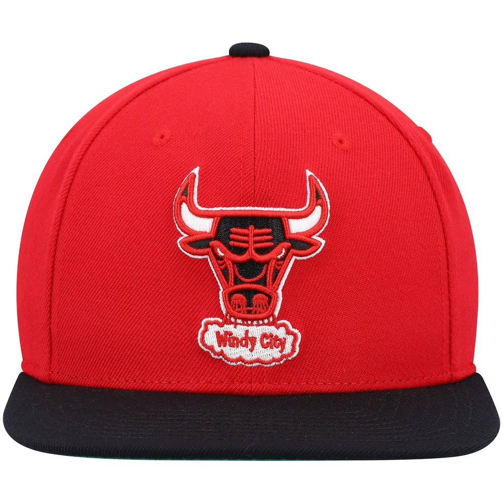 Mitchell & Ness Chicago Bulls Hardwood Classics Team Two-Tone 2.0 Snapback Hat Red/Black