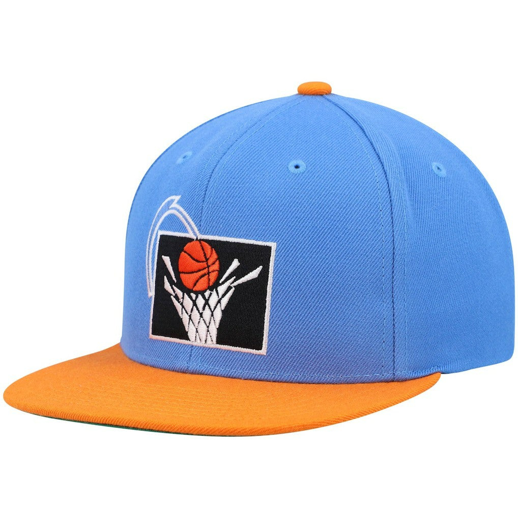 Mitchell & Ness Cleveland Cavaliers Hardwood Classics Team Two-Tone 2.0 Snapback Hat Blue/Orange
