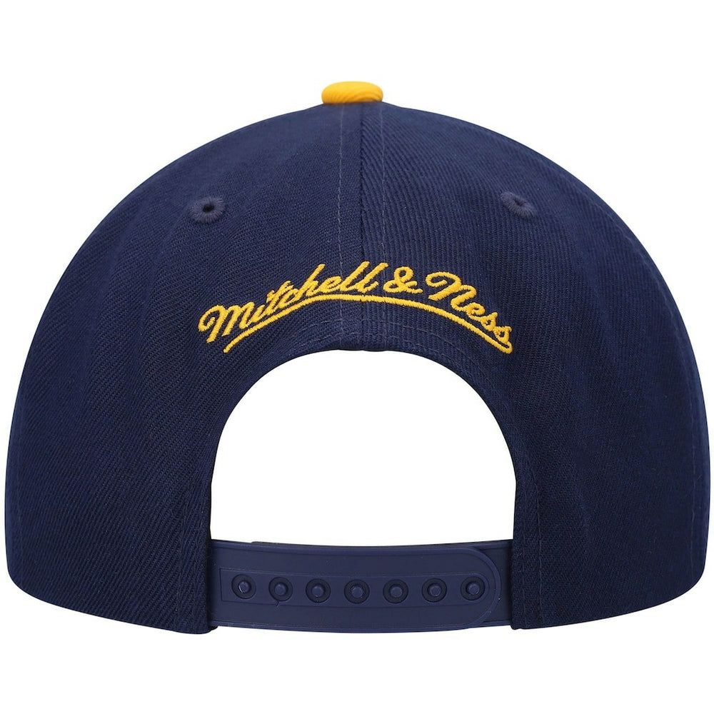 Mitchell & Ness Golden State Warriors Hardwood Classics Team Two-Tone 2.0 Snapback Hat Navy/Gold