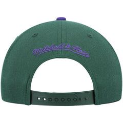 Mitchell & Ness Milwaukee Bucks Hardwood Classics Team Two-Tone 2.0 Snapback Hat Green/Purple