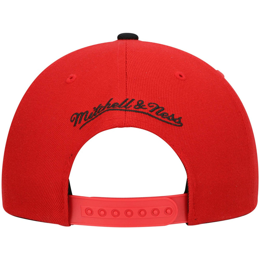Mitchell & Ness Miami Heat Hardwood Classics Team Two-Tone 2.0 Snapback Hat Red/Black