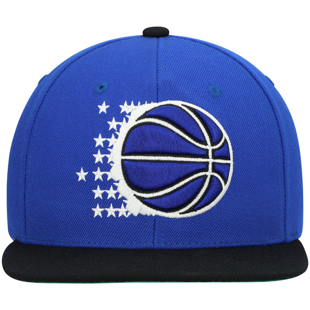 Mitchell & Ness Orlando Magic Hardwood Classics Team Two-Tone 2.0 Snapback Hat Blue/Black