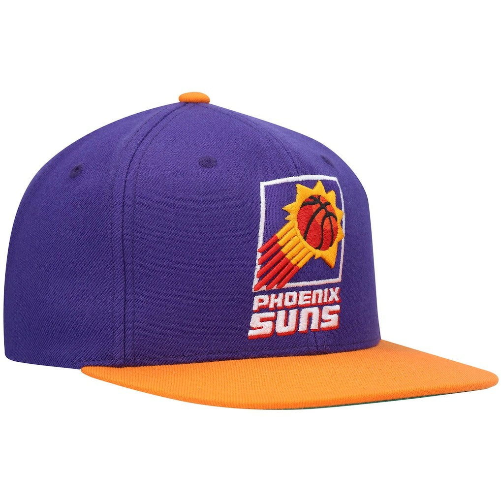 Mitchell & Ness Phoenix Suns Hardwood Classics Team Two-Tone 2.0 Snapback Hat Purple/Orange