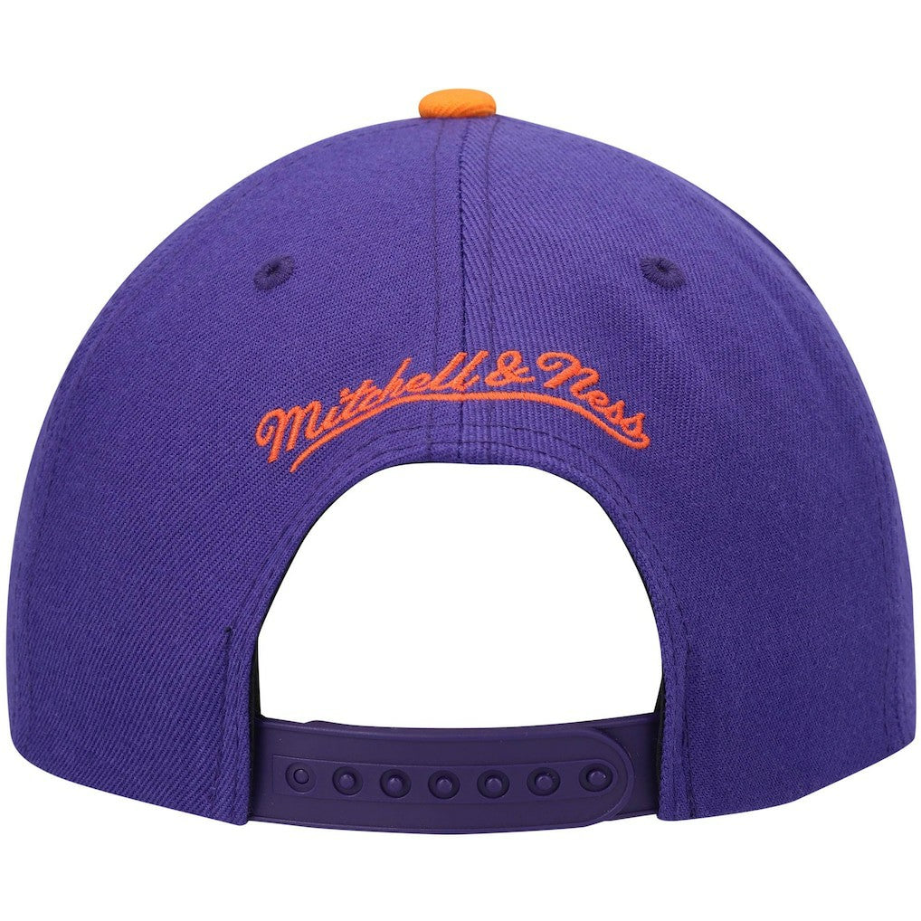 Mitchell & Ness Phoenix Suns Hardwood Classics Team Two-Tone 2.0 Snapback Hat Purple/Orange