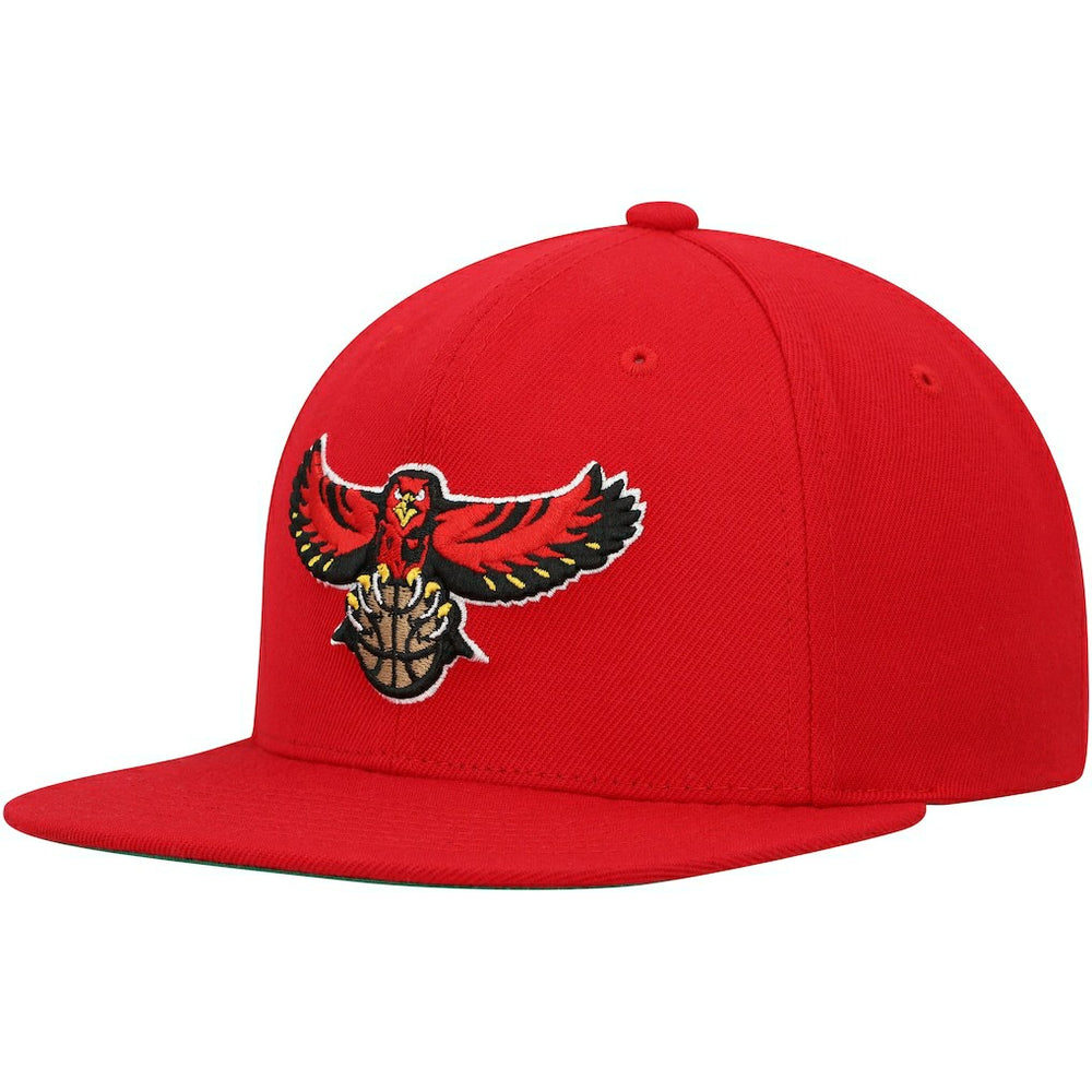 Mitchell & Ness Atlanta Hawks Hardwood Classics Team Ground 2.0 Snapback Hat Red