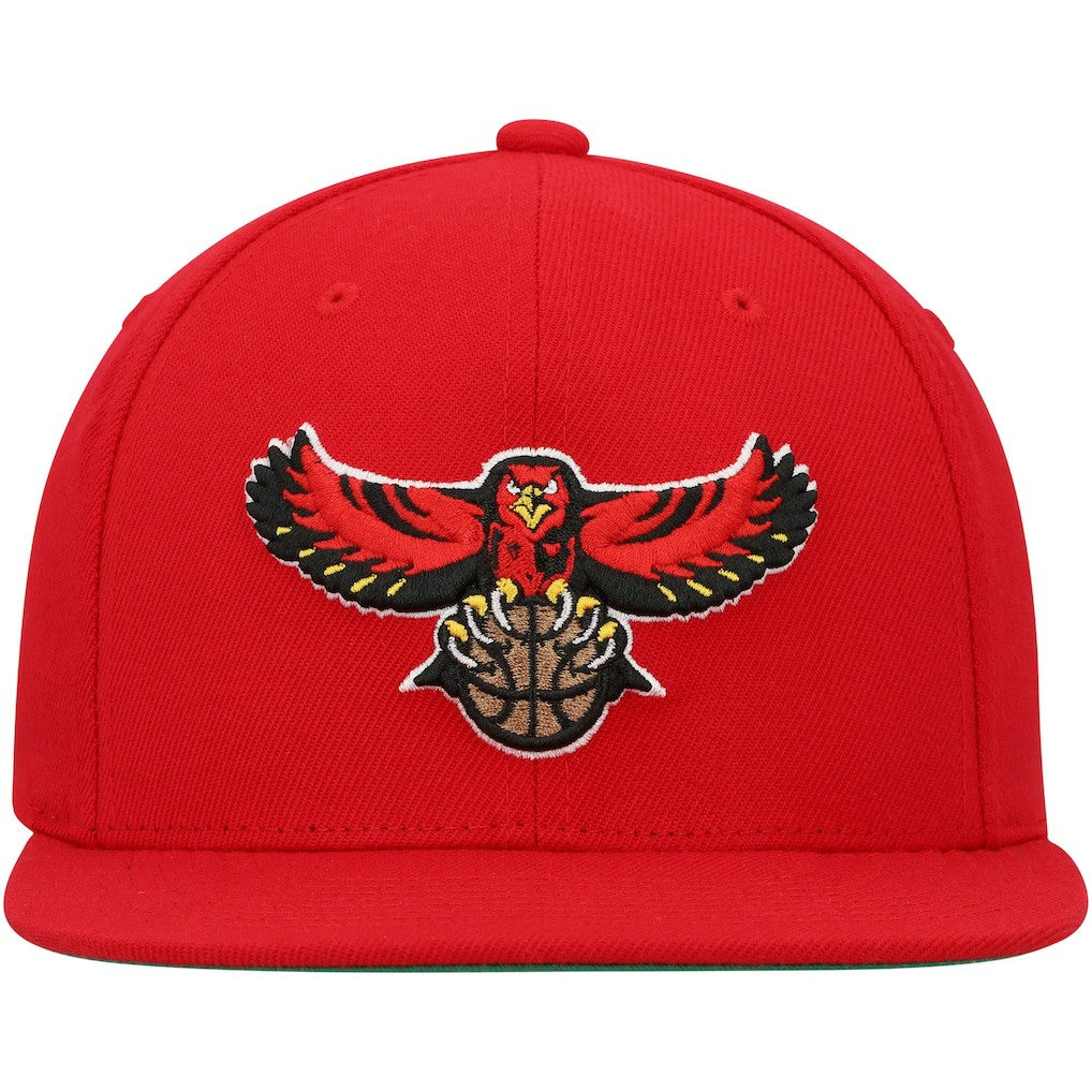 Mitchell & Ness Atlanta Hawks Hardwood Classics Team Ground 2.0 Snapback Hat Red