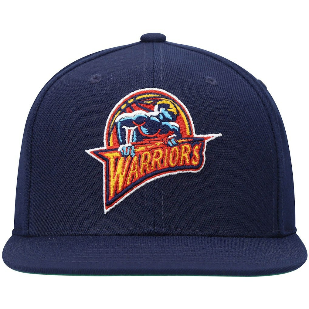 Mitchell & Ness Golden State Warriors Hardwood Classics Team Ground 2.0 Snapback Hat Navy